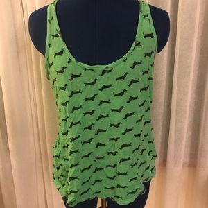 dachshund (weiner dog) polka dot tank